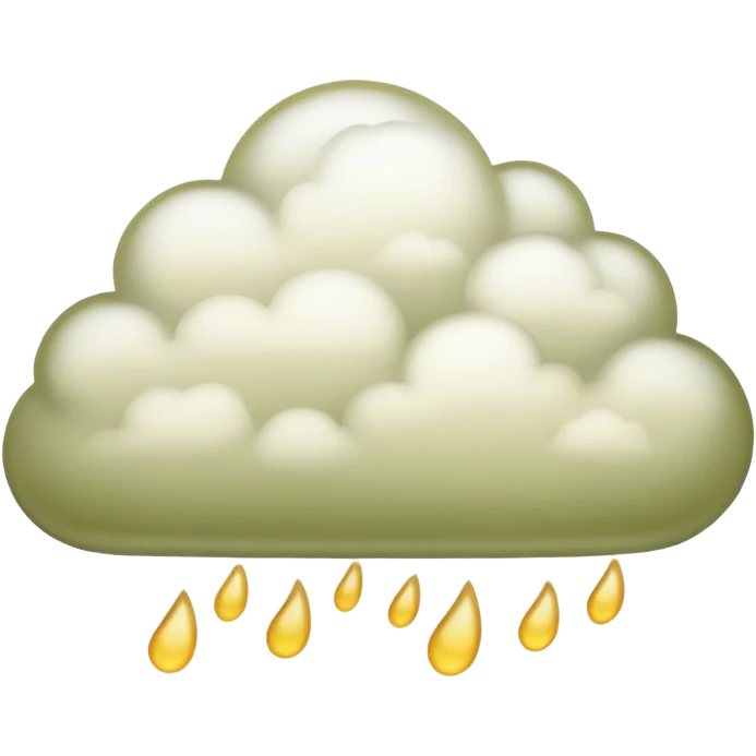 Pale olive cloud emoji