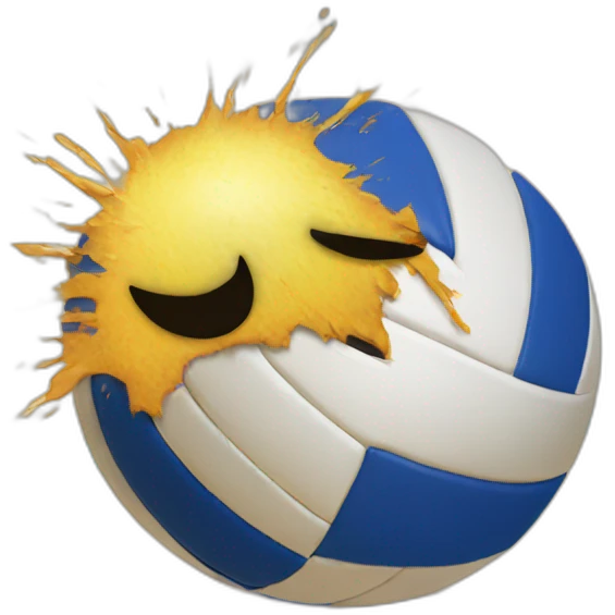 smashing a volleyball emoji