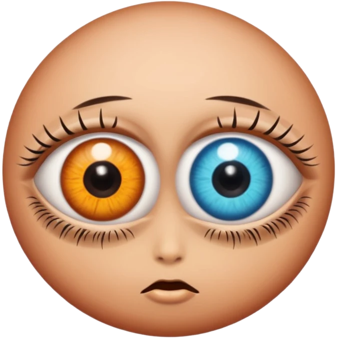 different coloured eye balls emoji