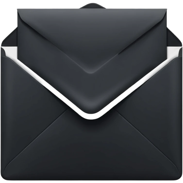 simple black envelope emoji