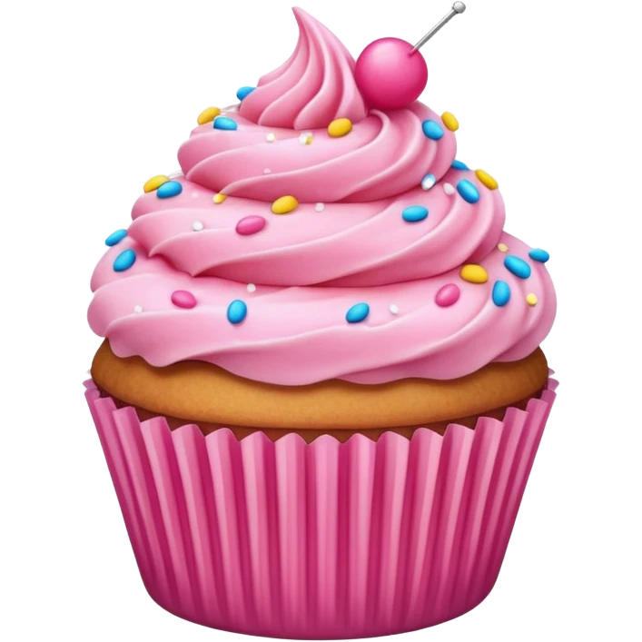 cupcake with pink icing emoji