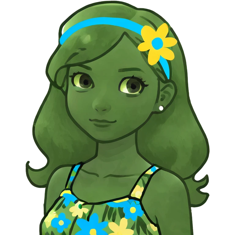 girl with blonde pin straight hair and blue eyes emoji