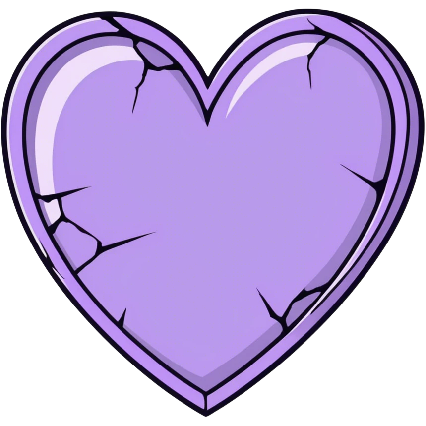 Purple broken heart emoji