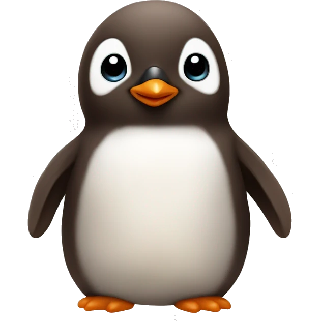 fuzzy brown baby penguin emoji