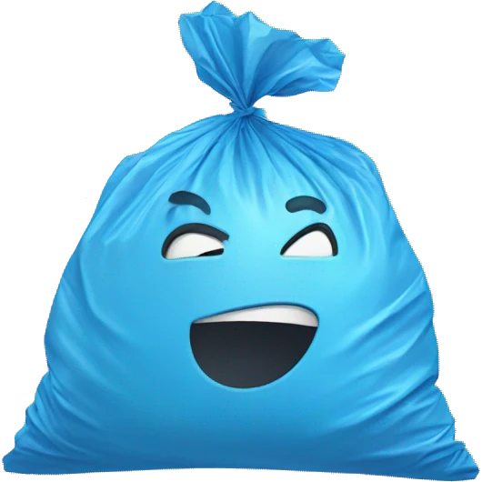 plastic bag drifting through the wind emoji