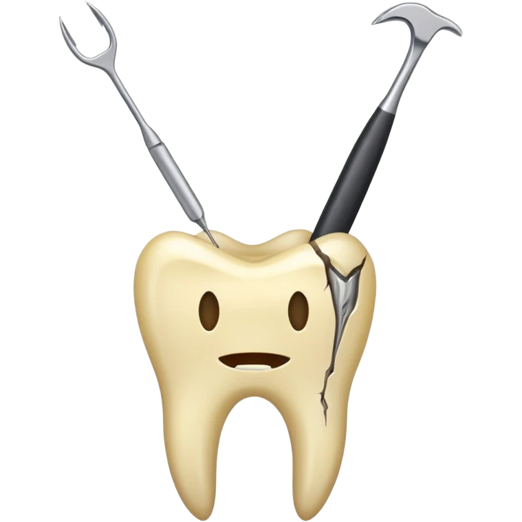 Tooth extracted holded by tweezer emoji