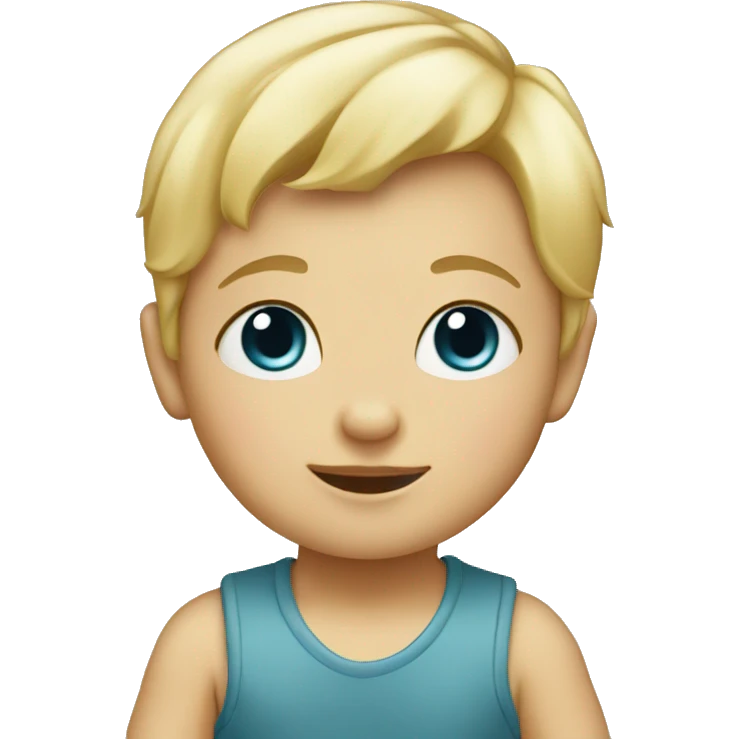 Blond Baby boy and baby girl emoji