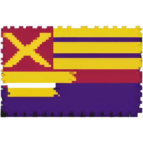 flag with three horizontal stripes - red, yellow, and purple emoji