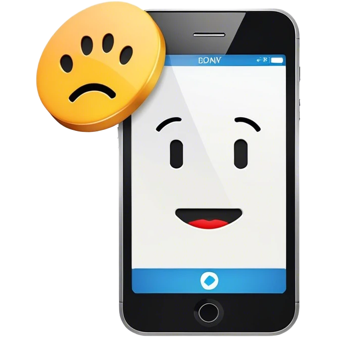 a mobile phone holding up a ‘do not disturb’ sign emoji