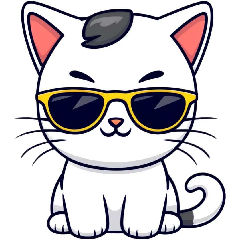 Cat with sunglasses emoji