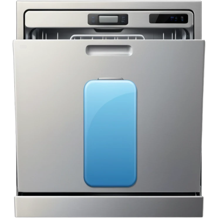 A dishwasher holding a large blank sign emoji