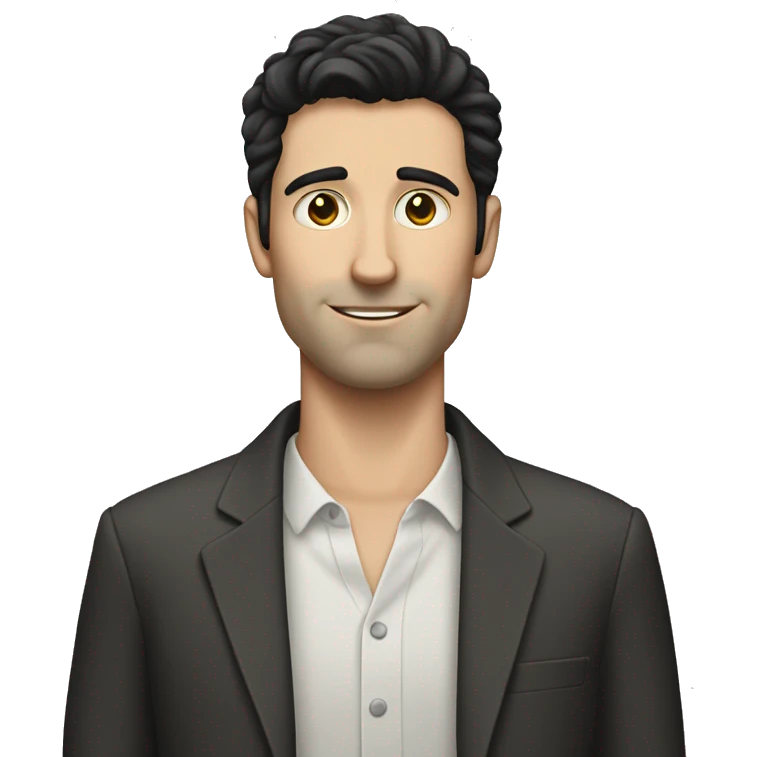 Tall white guy with dark hair emoji