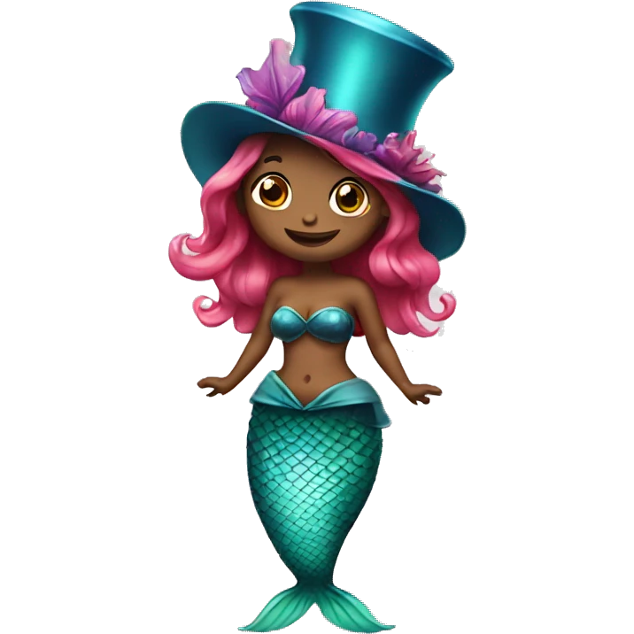 Mermaid with top hat emoji