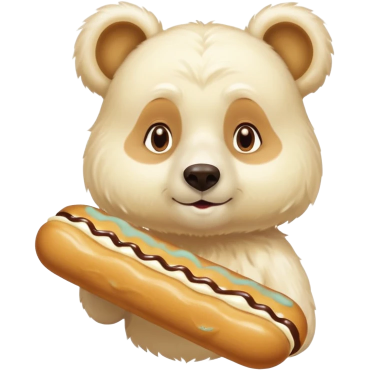Butterscotch éclair and white female  bears combined  emoji