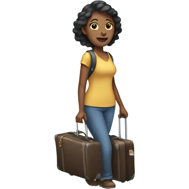 women carrying luggage emoji