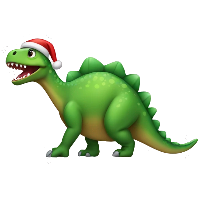 Christmas dinosaur  emoji