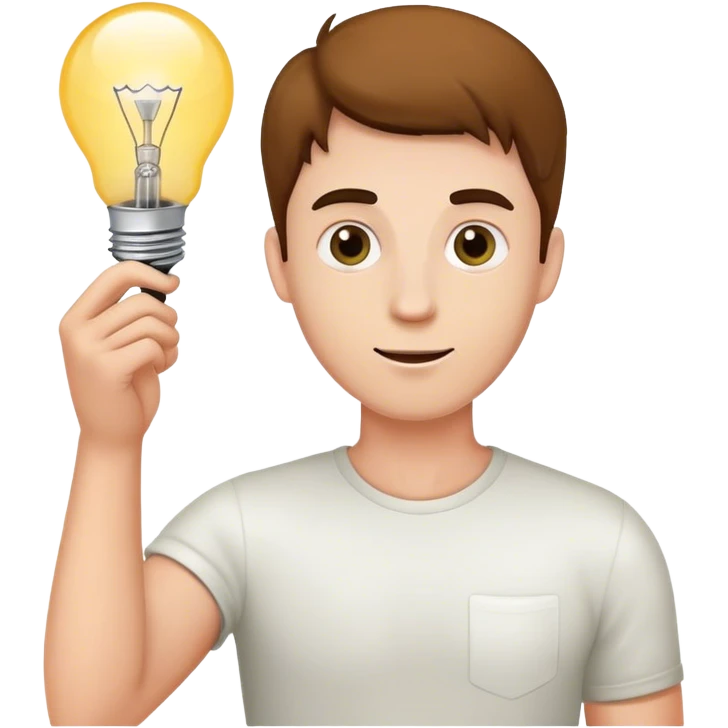 man with bulb emoji