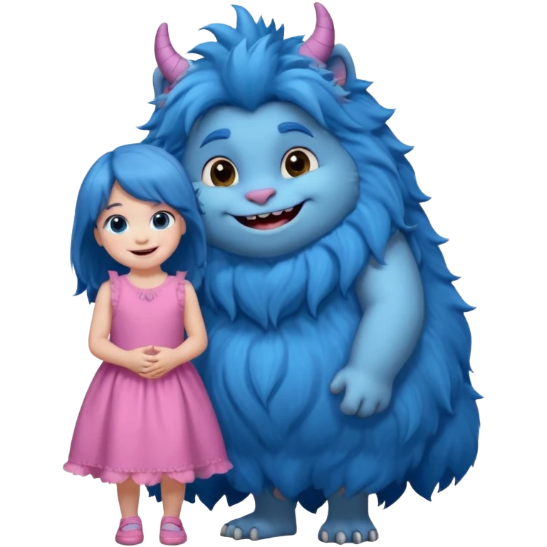 Sullivan monster with small girl emoji