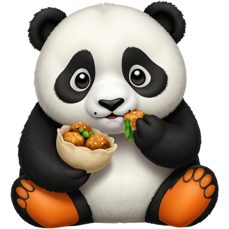Panda eating momos emoji