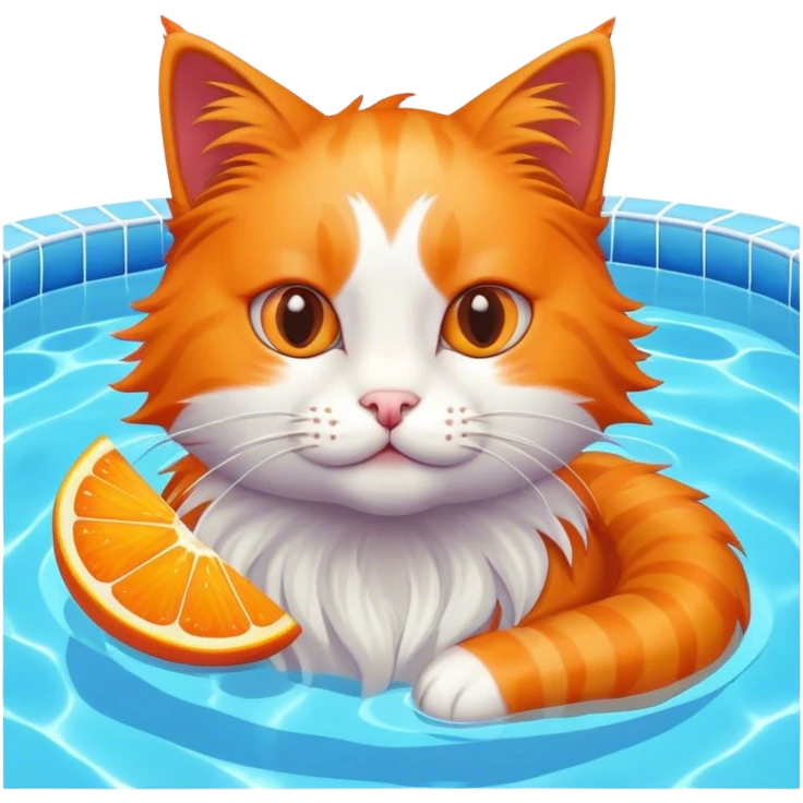 Cat in a pool emoji