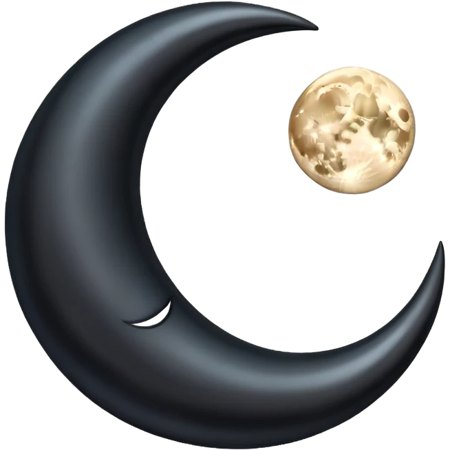 dark crescent moon emoji
