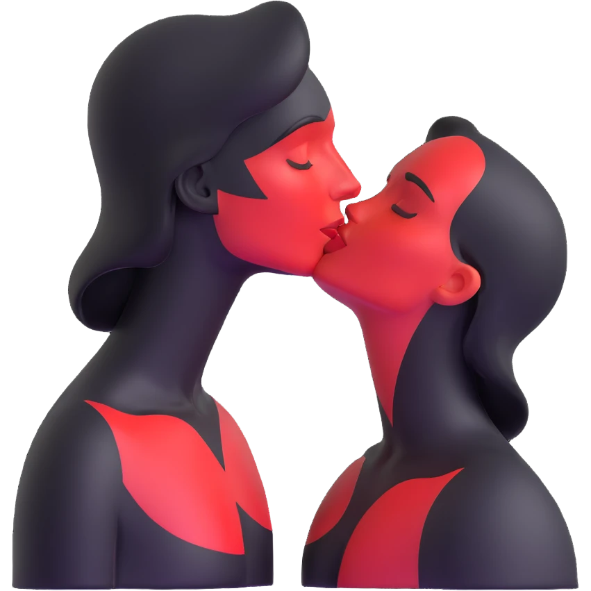 passionate kiss emoji