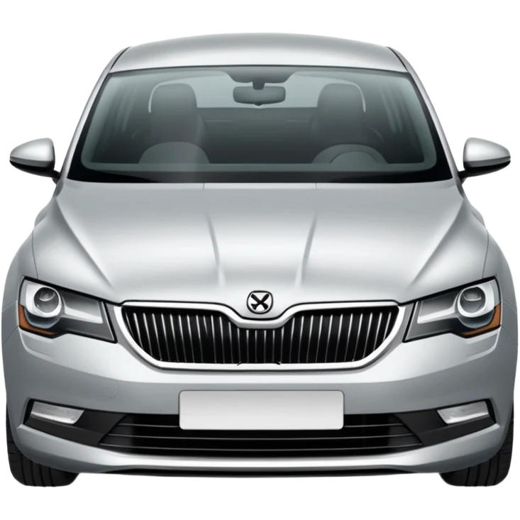 Stribrne Auto škoda emoji