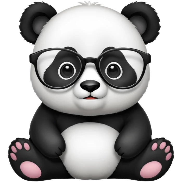 Panda con lentes emoji