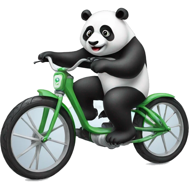 Panda on a bike emoji