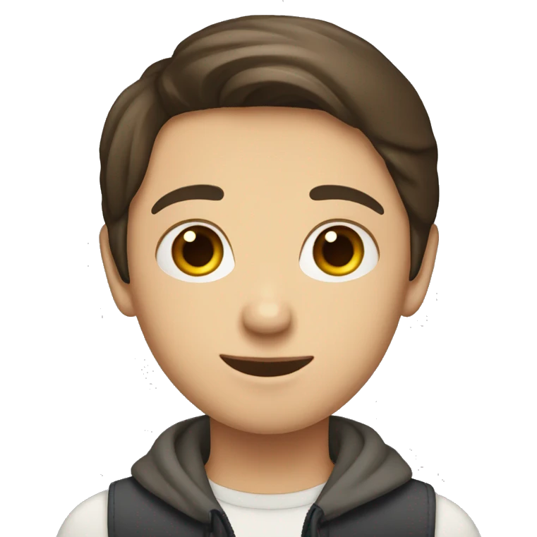 Brunette girl with brunette boy couple emoji