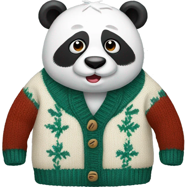 panda wearing sweater emoji
