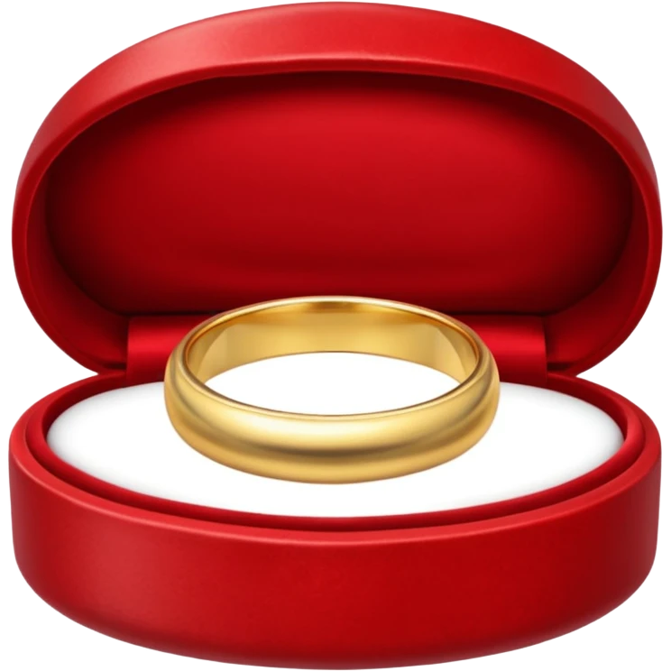 Expensive design gold wedding ring in red box emoji