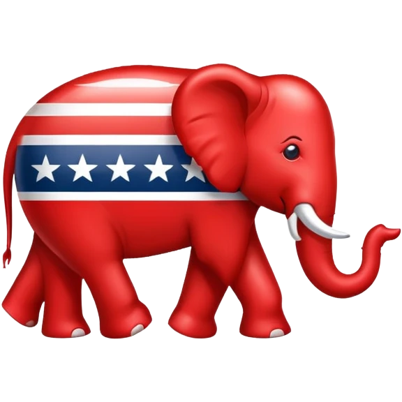 US Republican Party elephant logo red emoji