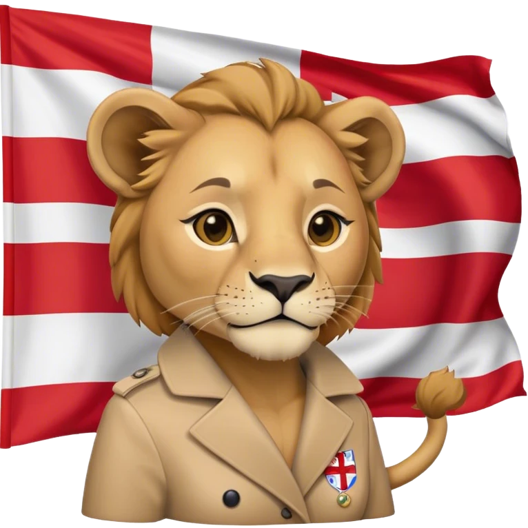 lioness with england flag emoji
