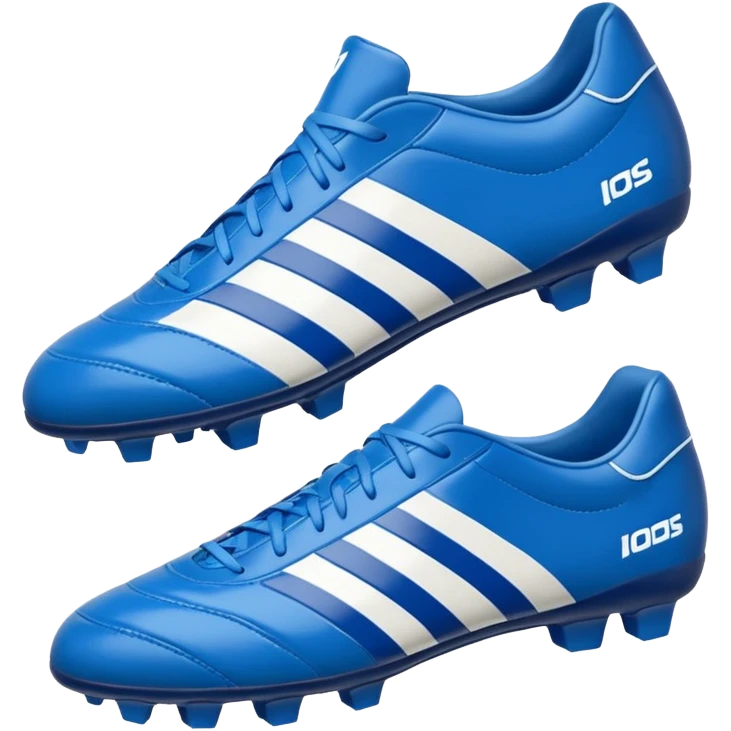 soccer cleats blue with white stripes emoji