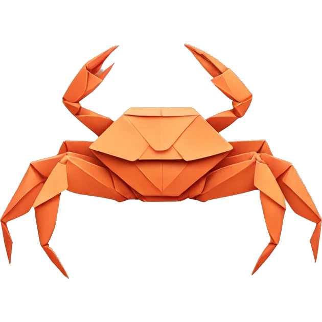 origami crab emoji