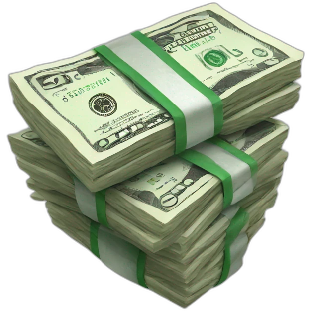 bundle of dollar bills emoji