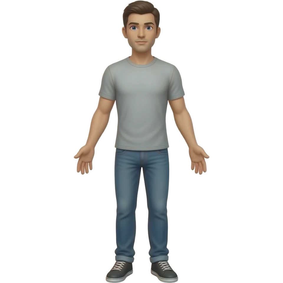 person standing stiff full body view emoji