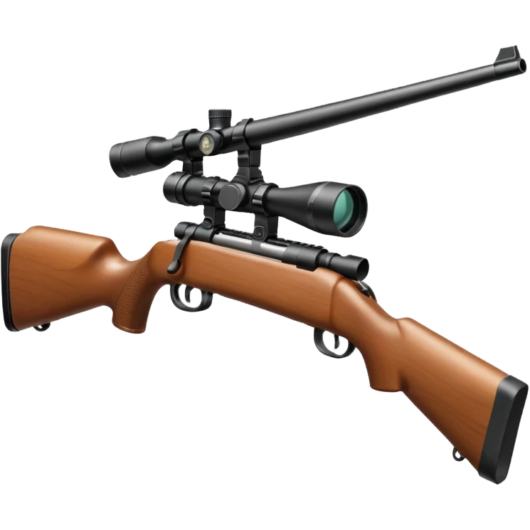 deer hunting bolt action rifle with a scope and sling emoji