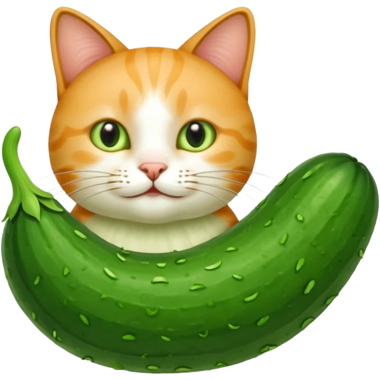 Cucumber cat emoji