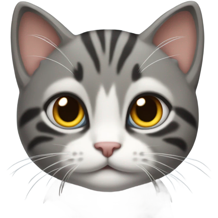 Grey and black tabby kitten with white legs, razor sharp talons and wings of fire  emoji