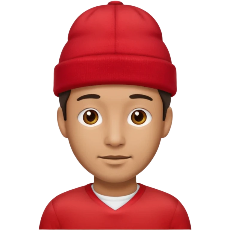 a man with red jersey and hat emoji