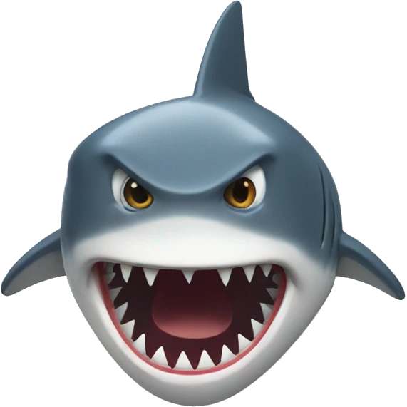 Shocked shark emoji