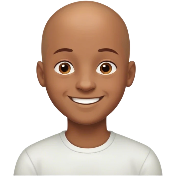 bald boy smiling indoors emoji