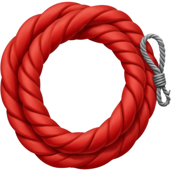 A bunch of red rope emoji