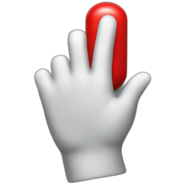 hand pressing a red buzzer emoji