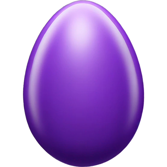 Purple colored egg emoji