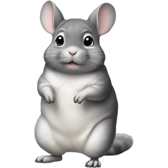 Chinchilla standing on two legs emoji