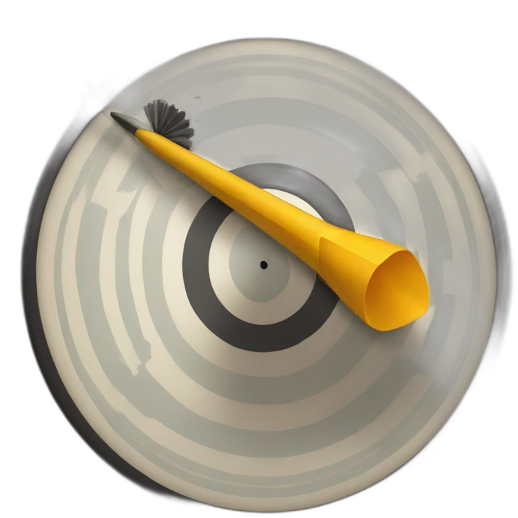 dart hitting the target emoji
