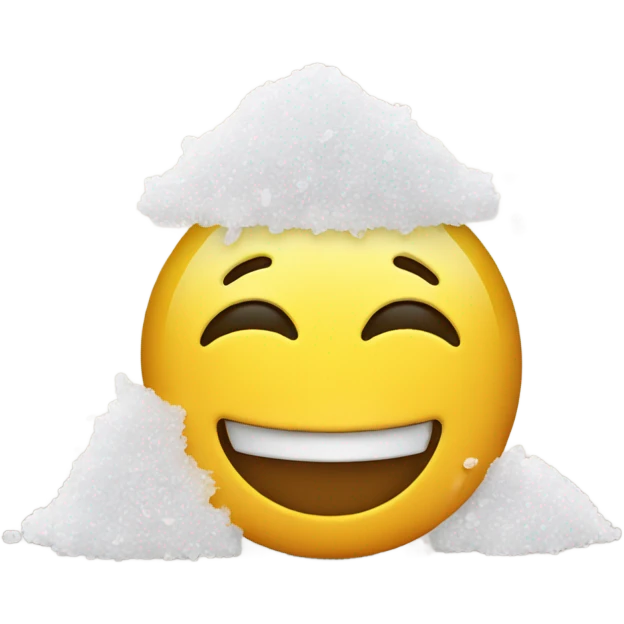 happy emoji with salt emoji